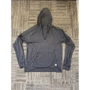 Vuori Mens M Ponto Performance Half Zip Hoodie - Charcoal Heather